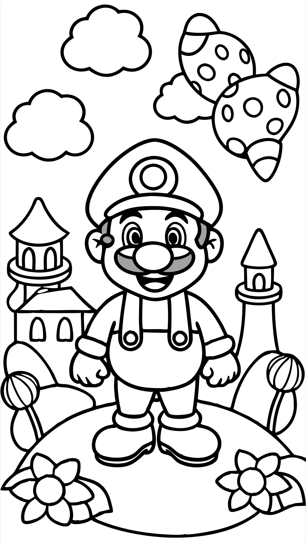 mario coloring pages free printable